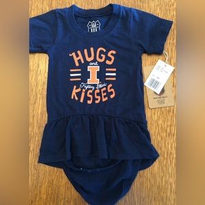 Fighting Illini baby dress onesie
